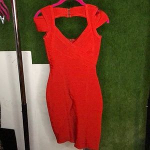 Red bandage dress